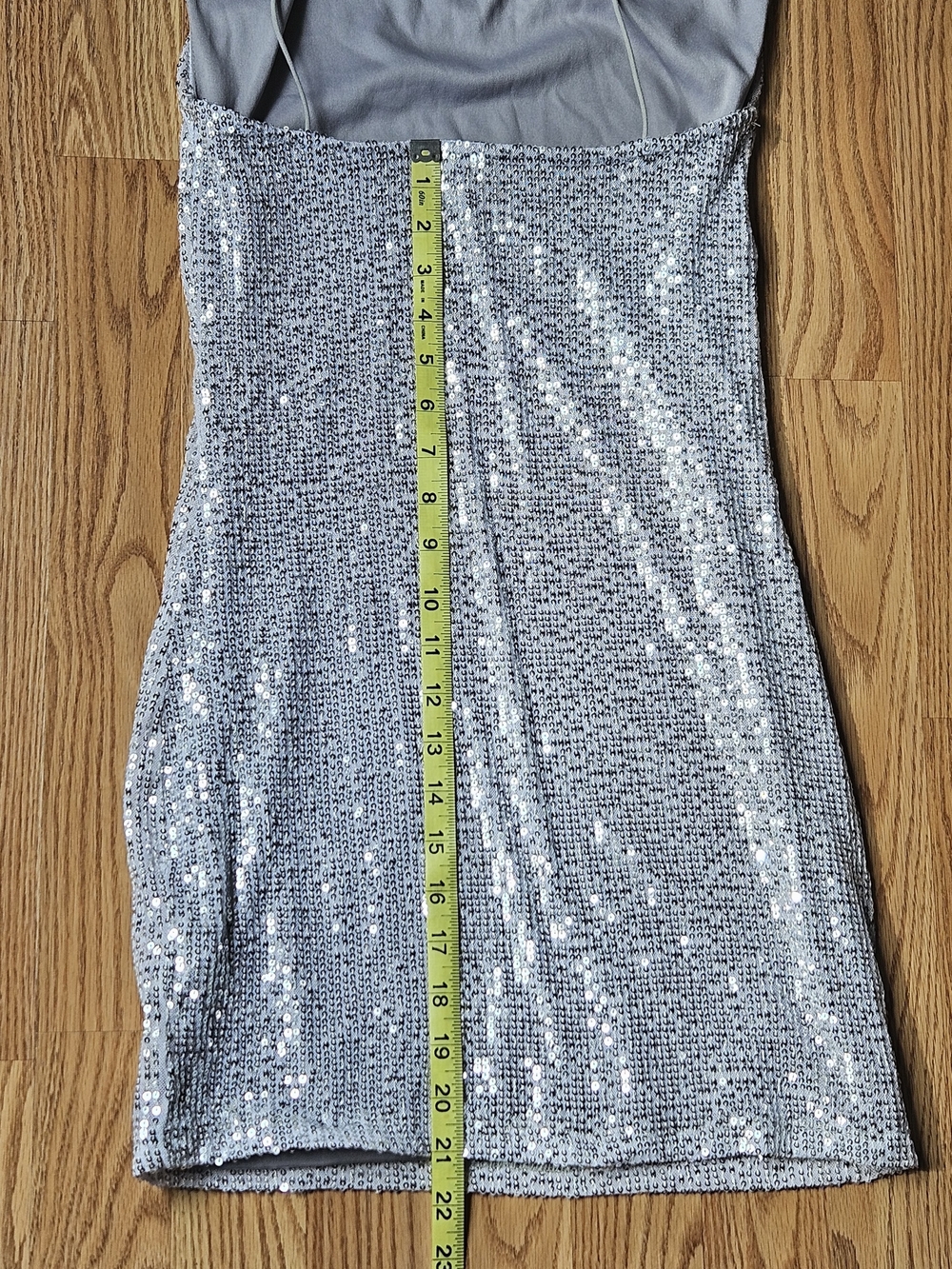Bluesteel Silver Sequin Cowl Neck Mini Dress Size P / XS Party Night Out Holiday - Picture 13 of 16